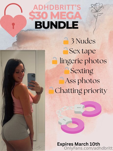 Naakte gelekte OnlyFans-foto van Adhdbritt