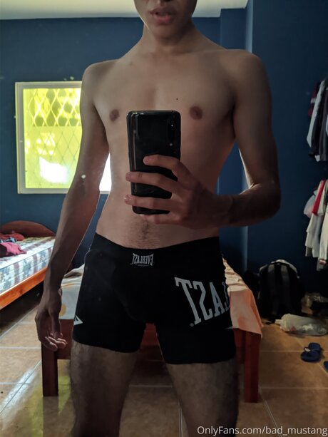Naakte gelekte OnlyFans-foto van Bad Mustang
