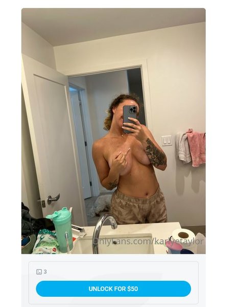 Naakte gelekte OnlyFans-foto van Karlye Taylor