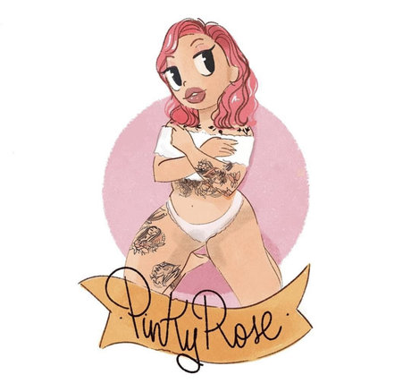 Naakte gelekte OnlyFans-foto van Pinky Rose
