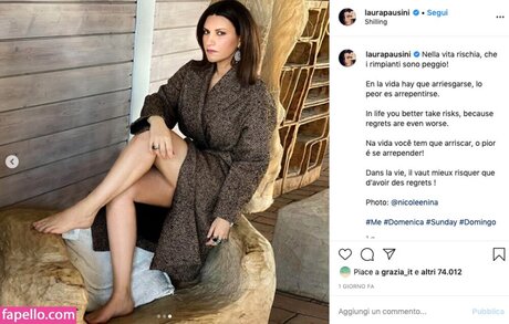 Naakte gelekte OnlyFans-foto van Laura Pausini
