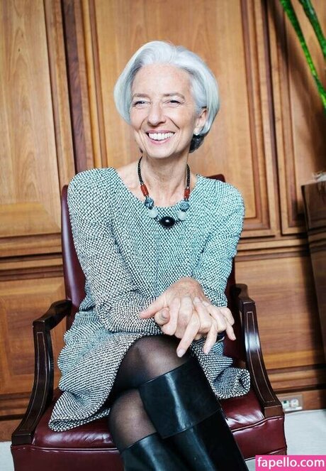 Naakte gelekte OnlyFans-foto van Christine Lagarde