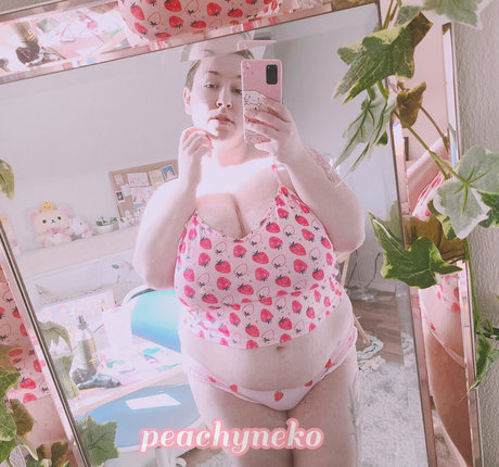 Naakte gelekte OnlyFans-foto van Peachyneko