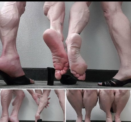 Naakte gelekte OnlyFans-foto van Laceysmuscularcalves