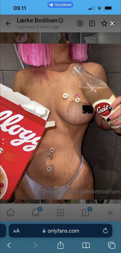 Naakte gelekte OnlyFans-foto van Lrke Bodilsen
