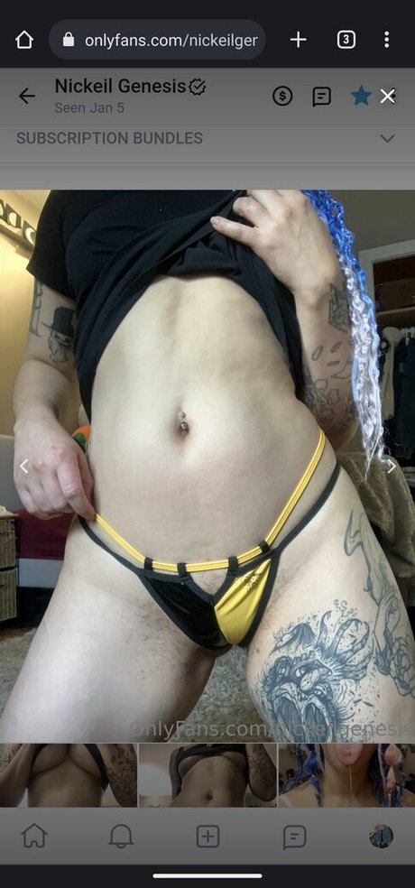 Naakte gelekte OnlyFans-foto van Nickeil Genesis