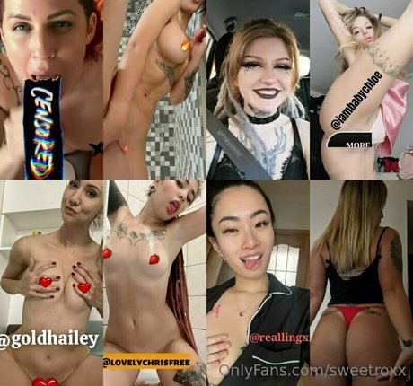 Naakte gelekte OnlyFans-foto van Sweetroxx