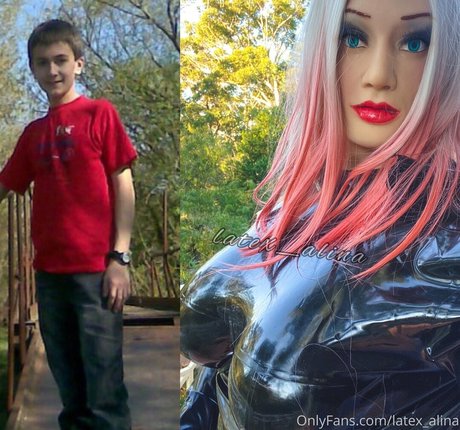 Naakte gelekte OnlyFans-foto van Latexalina