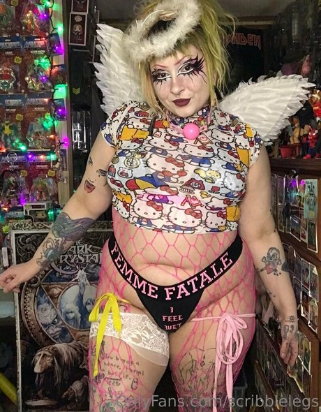 Naakte gelekte OnlyFans-foto van Scribblelegs